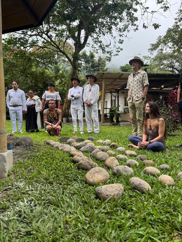 Stone ceremony on the Amaroo land